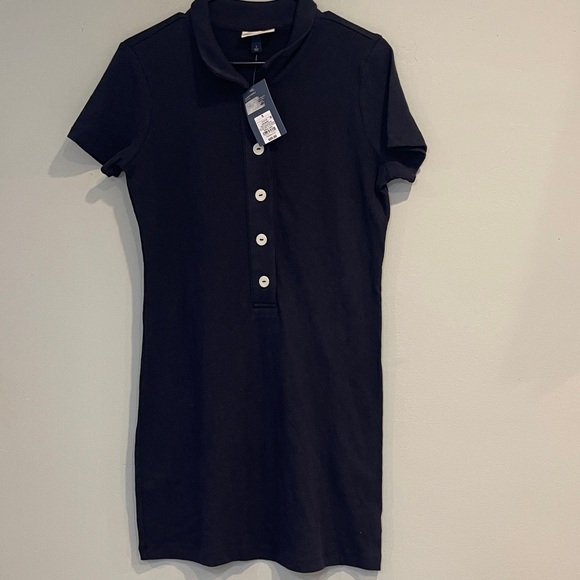 NWT Women's Short Sleeve Knit Mini Shirtdress -Universal Thread Navy Blue SIZE S - Picture 3 of 5